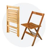 Location chaise bois pliable