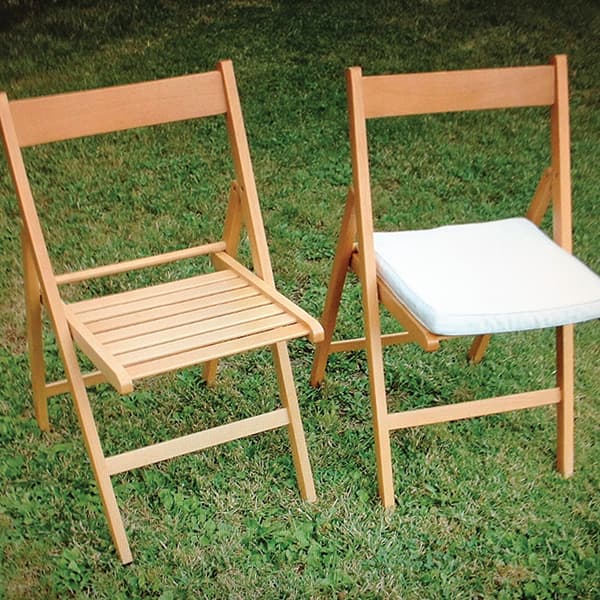 Location chaise pliable avec coussin