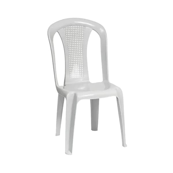 Chaise en plastique blanc